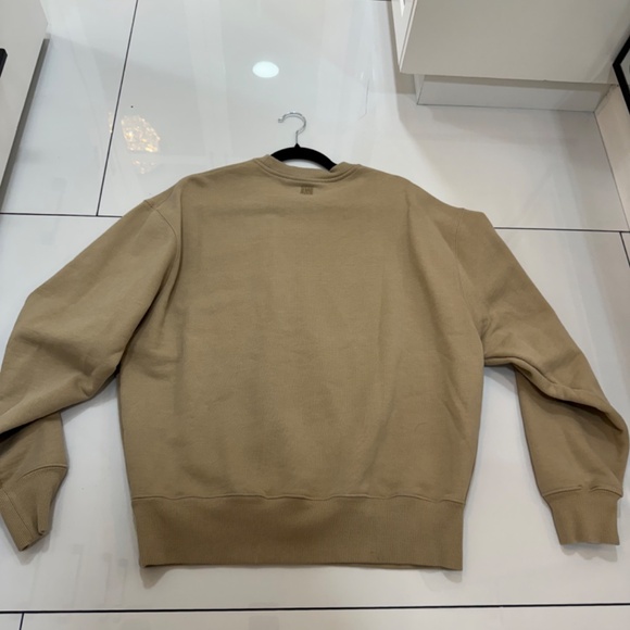 AMI Paris Embroidered size L Beige CrewNeck sweater - Picture 2 of 5